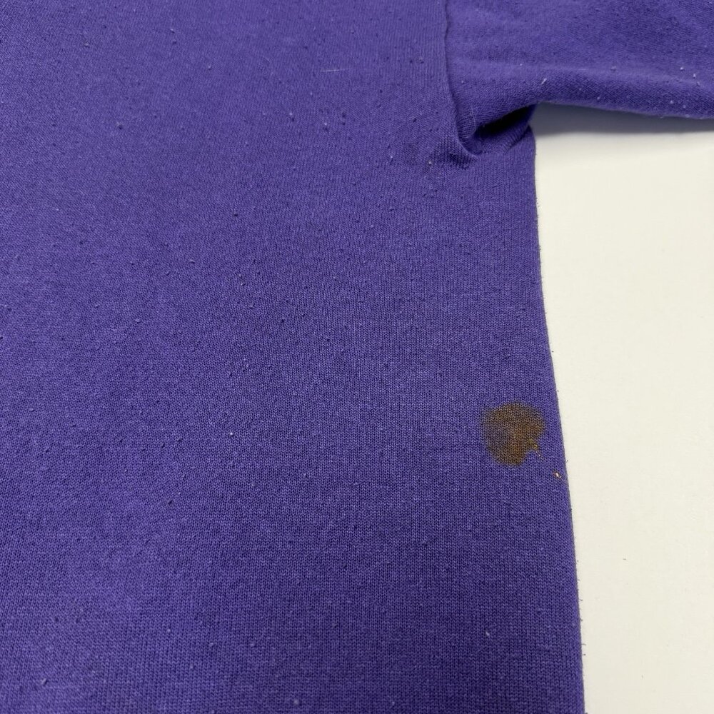 Vintage Winnie The Pooh Sweatshirt Oversized L Purple Crew Neck Cartoon 90s Y2K - Picture 11 of 16